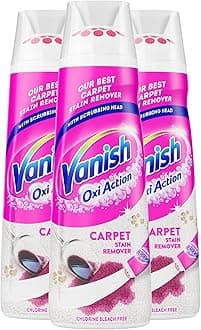 Oxi Action Carpet Stain Remover Carpet Serum & Scrubbing Head 195ml Pack of 3