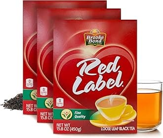 - Red Label Tea by Brooke Bond | Loose Tea | Black Tea | Compatible for Chai & Milk | Premium Blend | Refreshing Taste | 450 Grams (Pack of 3)