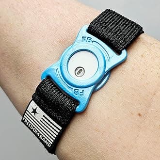 4-18" Inch Adjustable Freedom Band for Freestyle Libre 3 : Transmitter Protection Sensor Cover Arm & Leg Band -No More Adhesive Patches (4-18" Active Band, Black) (Teal Blue)