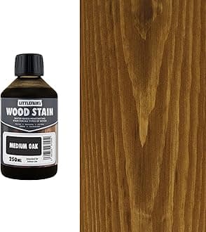 Wood Stain Water-Based - (Medium Oak) – Non-Toxic, Eco-Friendly & Quick Drying - Easy-to-Apply, Concentrated Formula for All Wood Types – 250ml