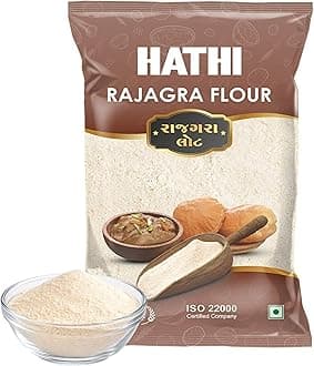 Hathi Masala Rajgira Atta | Amaranth Flour | Gluten Free Flour | Ramdana Atta | Rajgira Peeth | Suitable for Fasting - Vrat & Upvas | Soft Puffed Rotis | Easy on Digestion & Fasting | 500 Gm | Pack of 1