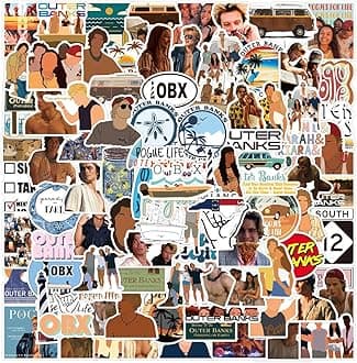 Outer Banks Graffiti Stickers 100 Pieces Waterproof for Vinyl PVC Decal,Luggage Laptop Scooter Water Bottle Stickers Kids/Teen Gifts