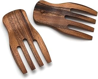 Lipper International 1102 Acacia Salad Hands, 3.75" x 7" x 1.88", One Pair