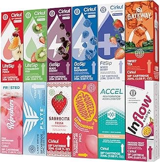 Fan Favorite Bundle with 12 Flavor Cartridges, Zero Calories and No Sugar Drink Mix