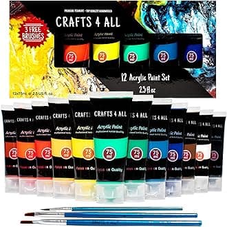 Large Acrylic Paint Set - 12 Pack