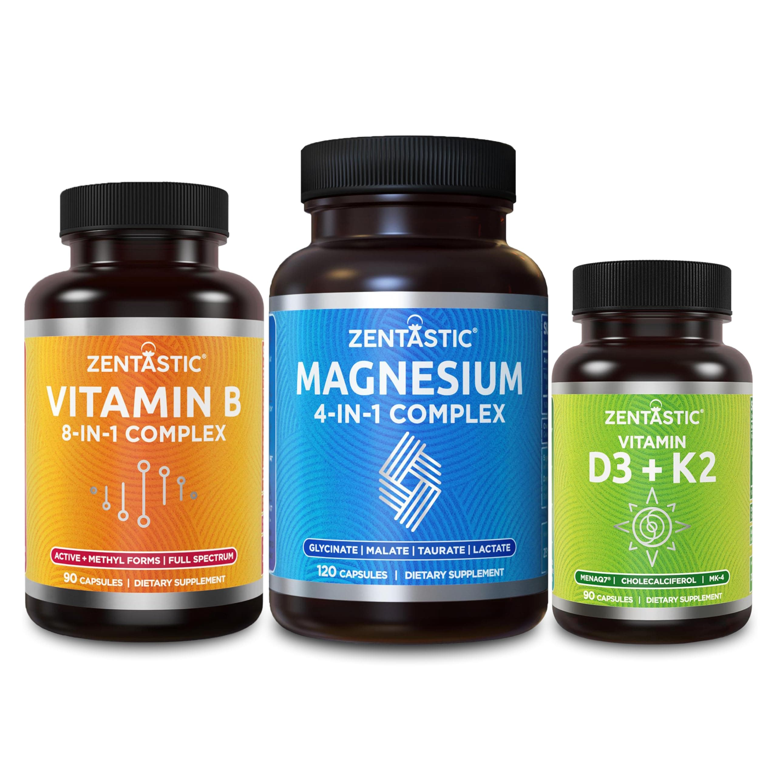Zentastic 4-in-1 Magnesium Complex and Vitamin B-Complex and Vitamin D3 K2