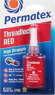 Permatex Devcon 27110 Red High-Strength Threadlocker, 10 mL, 0.34 fl. oz. Bottle