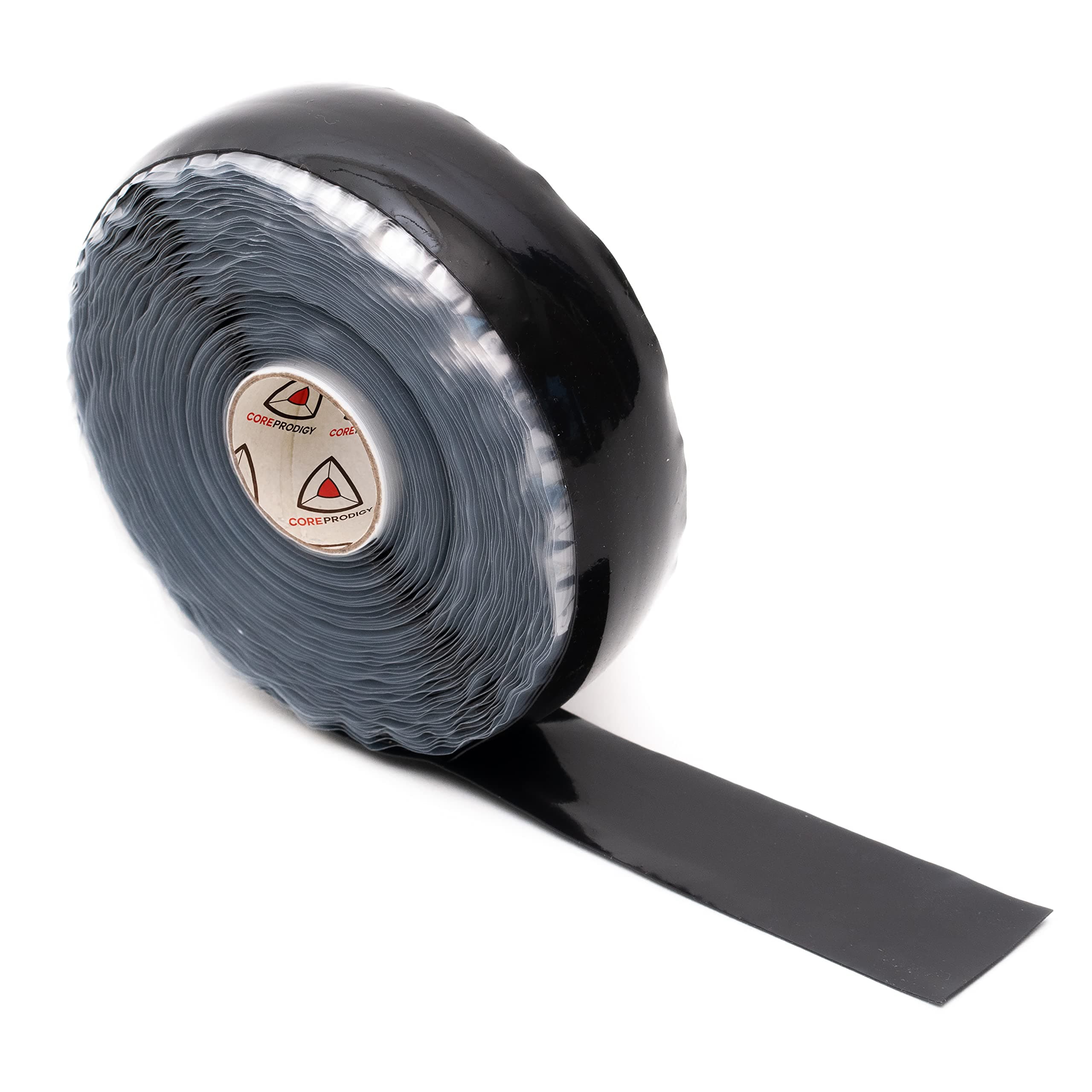 Core Prodigy Fusion Grip Tape - Silicone Rubber Wrap for Pull Up Bars, Barbells, Dumbbells, Sports and Gym Equipment, and Tools (36 Foot, Black)