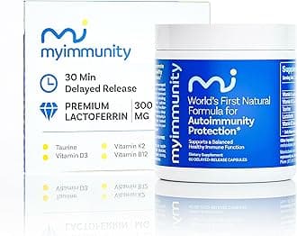 - Immune Balance Supplement | Grass-Fed Lactoferrin, Taurine, Vitamins D3, K2 & B12 | 30-Min Delayed-Release | Promotes Gut, Digestive & Overall Wellness | Low Lactose, Made in USA