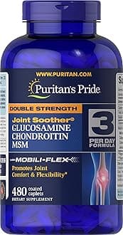 Glucosamine, Chondroitin & MSM-3 Per Day Formula by Puritan’s Pride, Caplet, 480 count