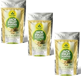 Rens Farms Well Matured Green Jackfruit Flour Gluten Free, Raw Jackbulb Jack Fruit Powder 250 Grams - Pack of 3