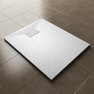 ELEGANT Shower Tray with Drying Area and Waste for Shower Enclosure Cubicle (1000x800mm Chrome Grate A)