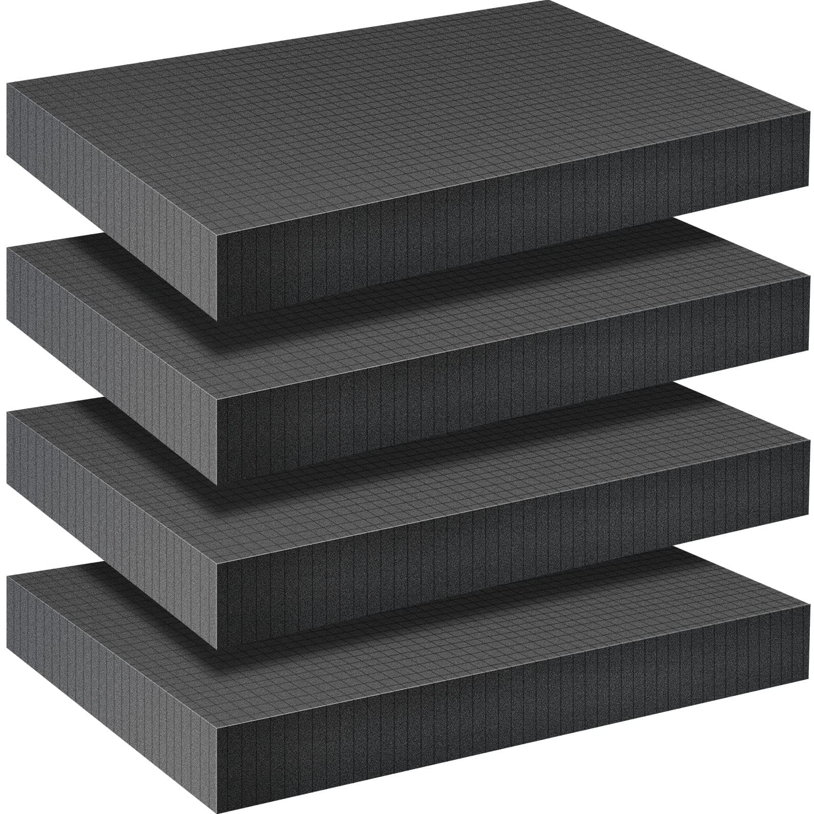 Nuenen 4 Pack Foam Insert for Case Game Box Foam Pads Pluck Foam Sheets for Cases Packing Padding Camera Toolbox Storage, 15.7 x 11.8 x 1.96 Inches/ 40 x 30 x 5 cm