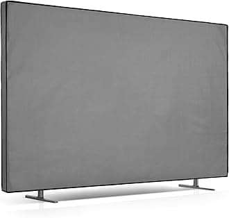 kwmobile Indoor 75" TV Cover – Television Dust Cover Screen Protector – TV Screen Dust Protection – Synthetic Fabric Light Grey