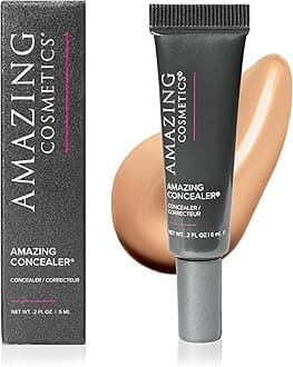 AmazingCosmetics Amazing Concealer, Full Coverage with Pin Dot Amounts, Long Wear Concealer Makeup for Undereye Dark Circles, Blemishes and Spots, Color Correcting, Skin- Like Finish
