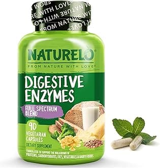 Digestive Enzymes Supplement - Full Spectrum Support with a Broad Blend of 15 Enzymes Plus Ginger - Supports Bloating Relief and Easy Digestion - 90 Vegan Capsules