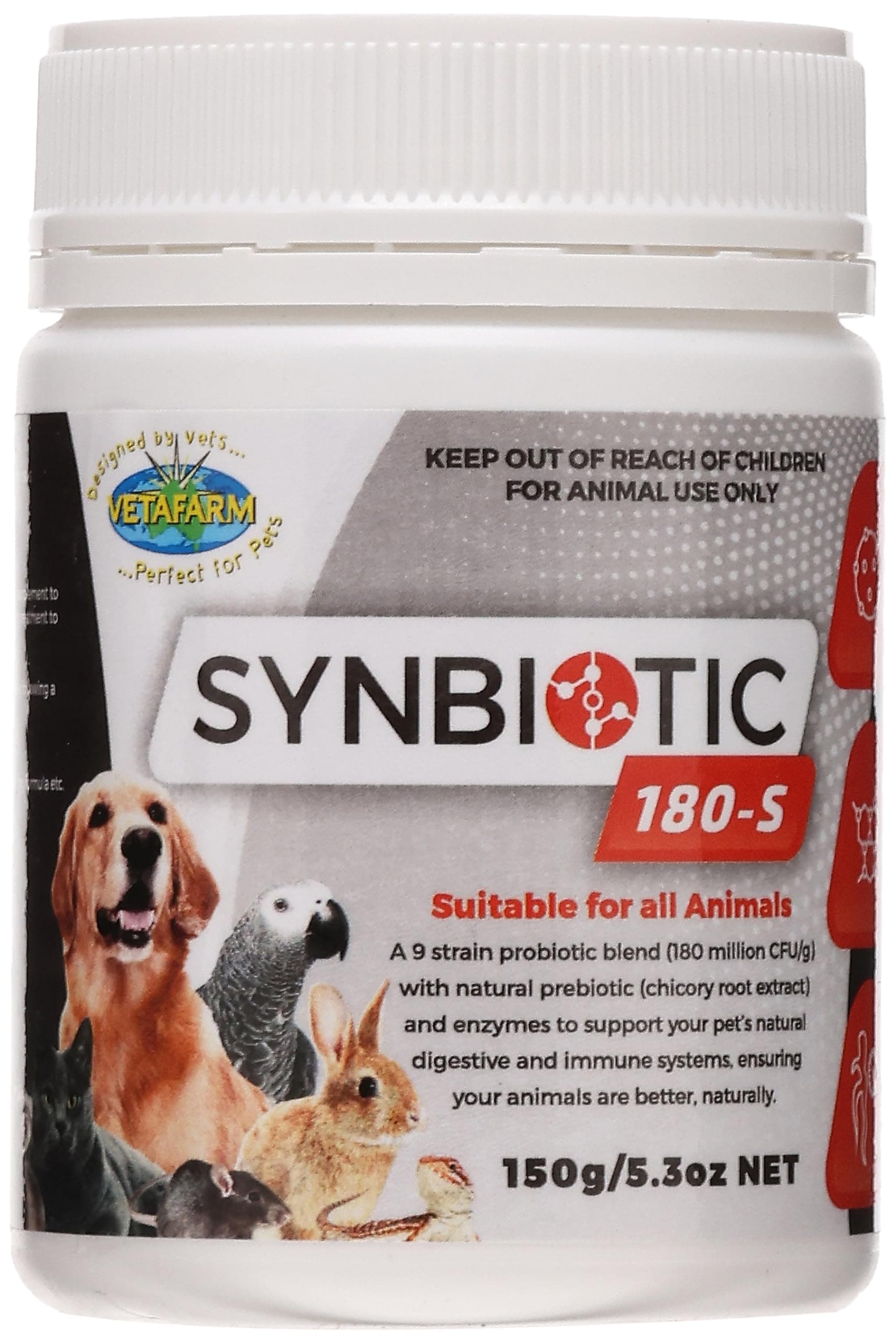 SYNBIOTIC 180S for Optimum Immune System and Digestive Support for Dogs & Cats 150g