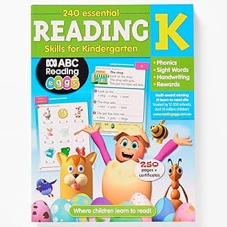 Kindergarten Reading Workbook Ages 4–6: 240 Essential Reading Skills – Phonics, Sight Words, Handwriting, Reading Practice & Comprehension, Yearly Planner, 278 Full-Color Pages – Reading Eggs