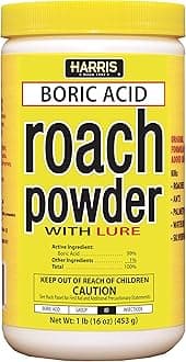 Harris Boric Acid Roach Killer Powder with Lure, 16oz