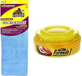 Formula 1 615026 Carnauba Paste Wax (230 g) & Bergmann Gladiator Extra-Large Microfibre