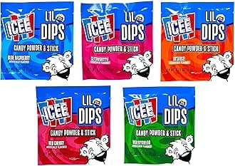 Icee Lil Dips Dip Candy Bulk, Dipping Sticks with Candy Powder, Dip Stick Candy, Icee Candy, Variety Pack of 36