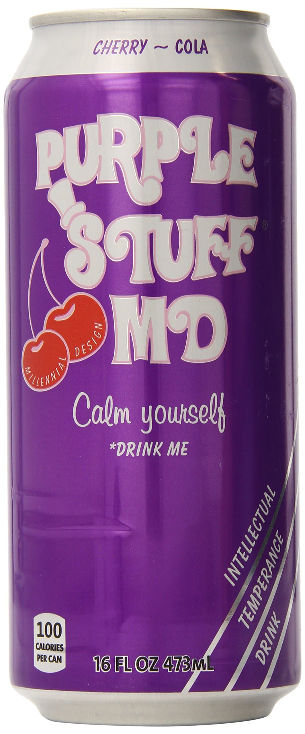 Purple Stuff Soda MD Cherry Cola, 16 oz., (Pack of 12)
