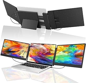 Laptop Screen Extender,14 Inch 1080P Monitor Extender with DP/Thunderbolt USB Type-C,HDMI Portable Monitor for 13.3"-16.1" Laptop MacOS/Windows/Linux/Chrome