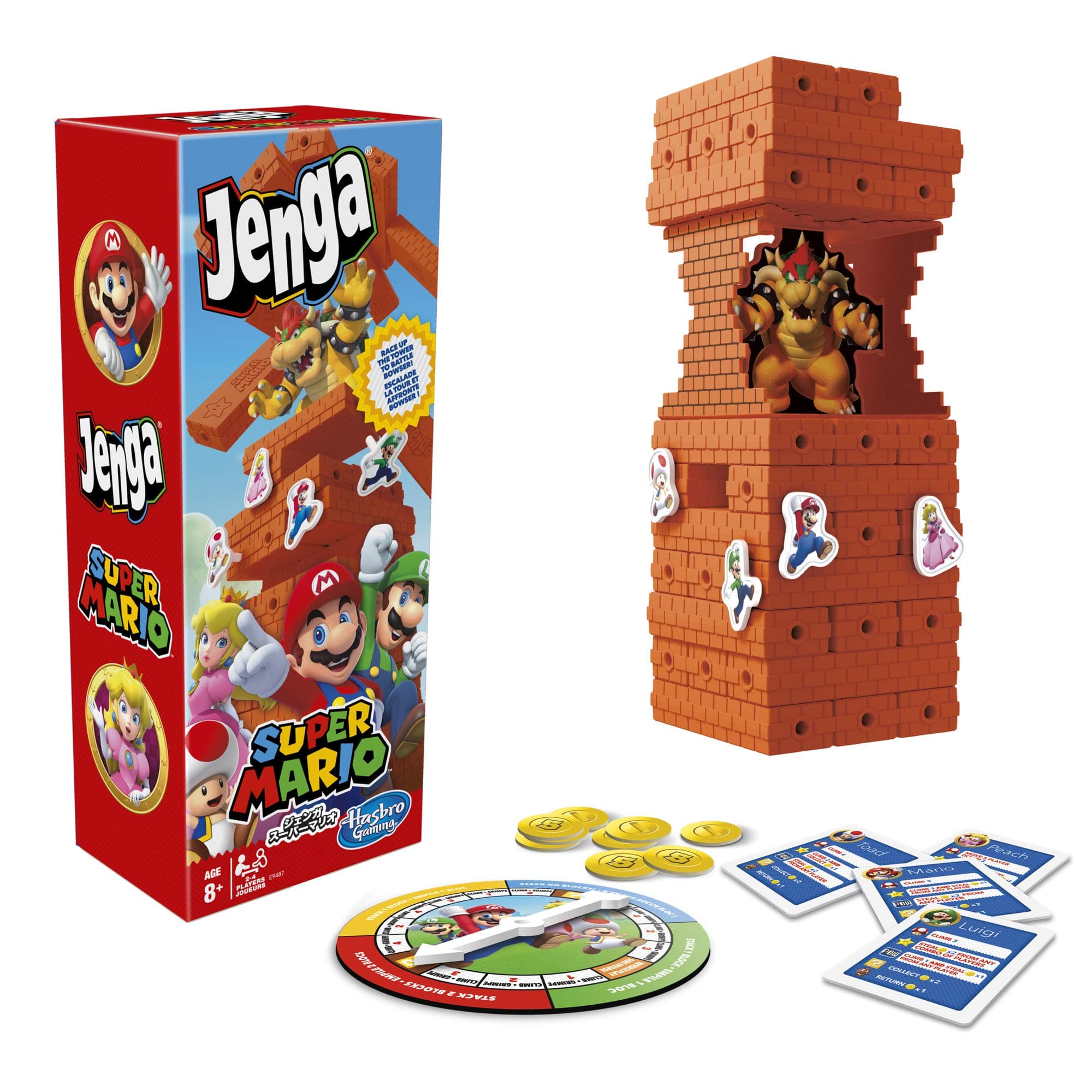 Hasbro Jenga: Super Mario Edition Game | Block Stacking Tower Game | Back to School Gifts for Kids | Classroom Board Games | Ages 8+ (Amazon Exclusive)