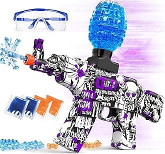 Electric Gel Ball Blaster, High-Speed Gelfire Blaster for Orbeez with Eyewear, Splatter Ball Toys for Outdoor Shooting Game Party Gift Ages 14 & Up - Purple Sentinel
