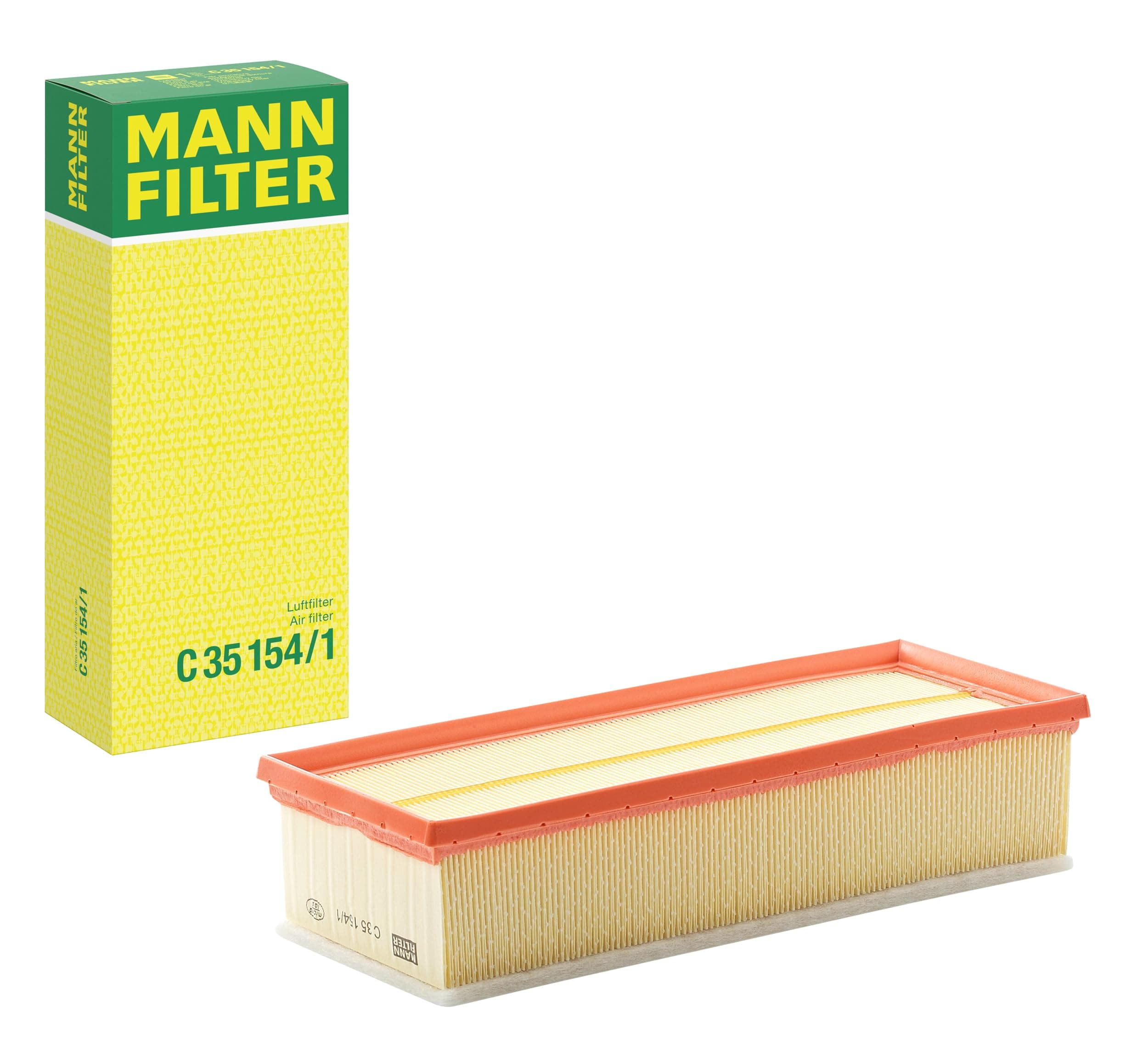 C 35 154/1 Engine Air Filter Replacement With Prefilter Compatible With Audi & Volkswagen (Replaces VW GROUP (AUDI/SEAT/SKODA/VW) 1K0 129 620 E)