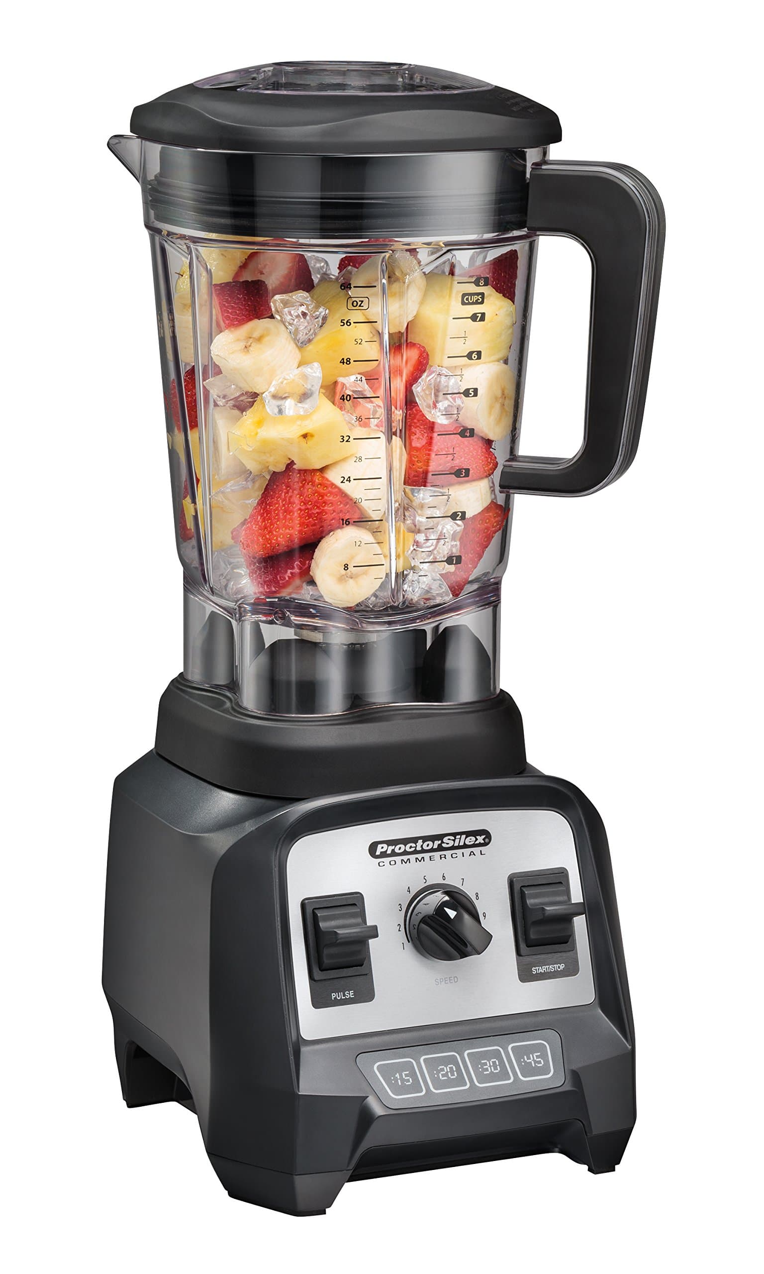 55000 High-Performance Blender, 2.4 Peak hp, Variable Speed Dial, BPA-Free 64 oz./1.8 L Container, 17.32" Height, 7.6" Width, 8.69" Length, Black