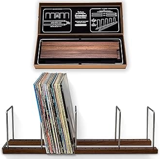 - Optage Audio 100-150 Record Holder, Vinyl Record Storage, Vinyl Record Organizer, Record Stand for Vinyl Record, LP Storage, Record Holder for Albums, Solid Walnut