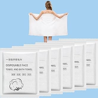 Disposable Bath Towels, 6 Pcs Large Travel Bath Towel 55 * 28 Inches, Travel Essentials Compressed Towel - Portable Disposable Washcloths for Beach Shower Hiking Swim Hotel Camping