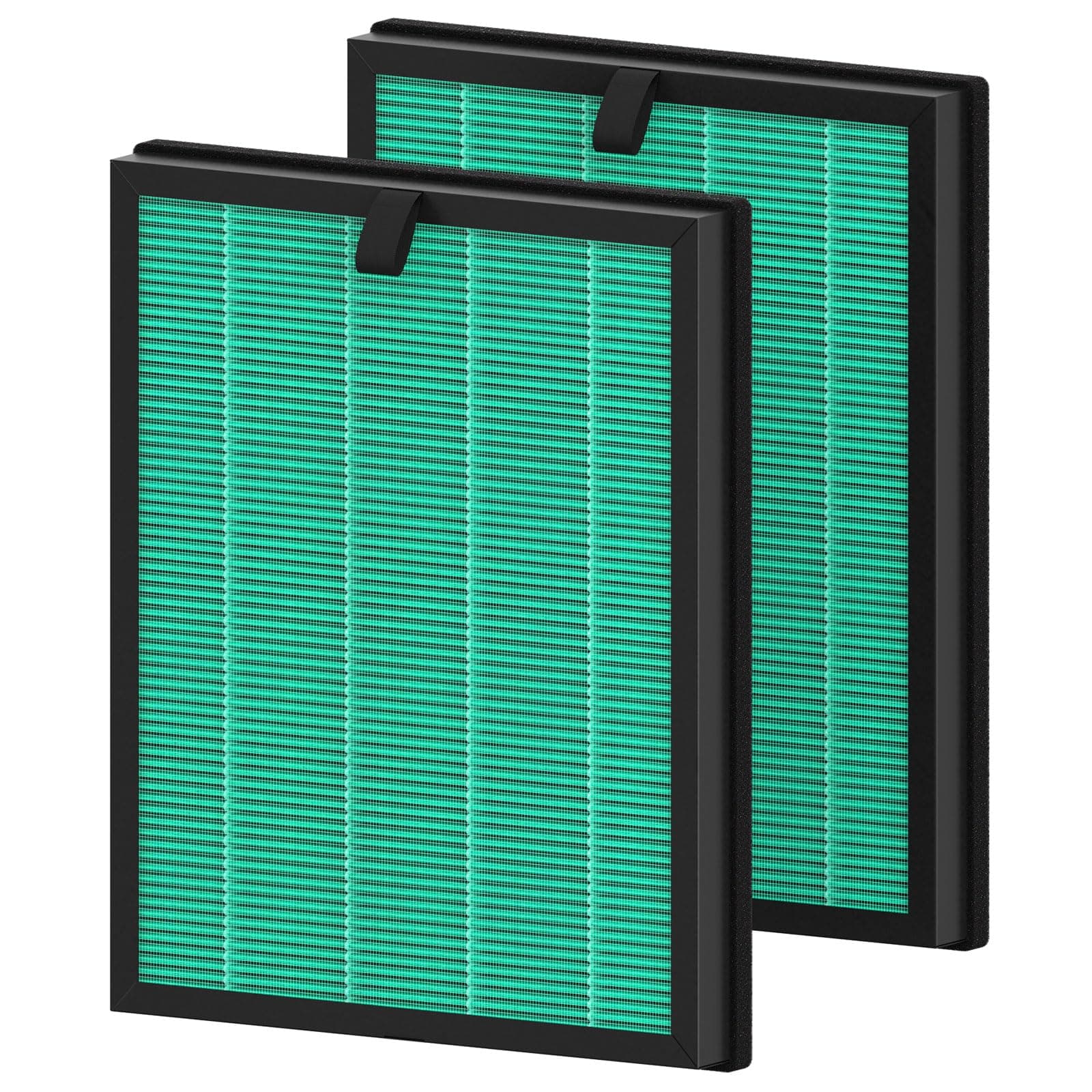 2 Pack MKD05 Replacement Filter Compatible with AROEVE MKD05 Purifier, H13 HEPA Air Filter with Carbon Filter, Pet Dander Version, Green