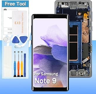 Screen Replacement for Samsung Galaxy Note 9 SM-N960, SM-N960F, SM-N960U 6.4" OLED LCD Display Touch Digitizer Assembly with Tools(Blue with Frame)