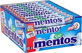 MENTOS - Soft Mints - Crisp Outer Shell and Soft Centre - Mint Flavour- 40 Rolls