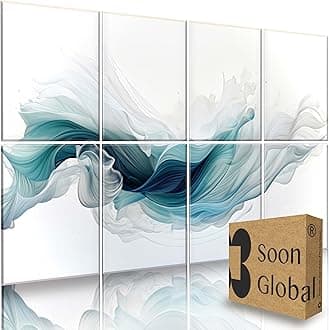8-Pack Acoustic Panels, Soundproof Wall Panels, 48 X 32 Inches Sound Absorbing Panels, Decorative Acoustical Wall Panels, Acoustic Treatment for Recording Studio, Ethereal Illumination