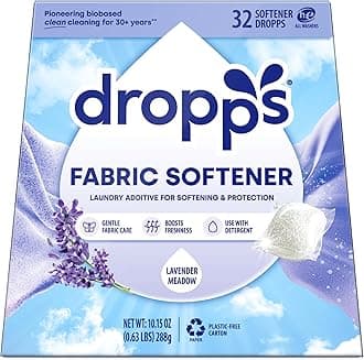 Dropps Fabric Softener Pods: Lavender Eucalyptus | 32 Count | HE Compatible + All Washers | Cold Wash + All Temperatures | Softness + Freshness | Low Waste Packaging