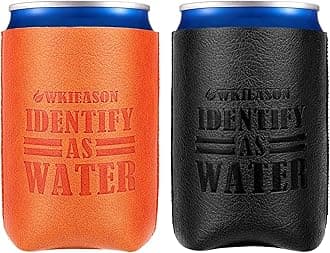 WKIEASON Gifts for Dad, Mens Gifts, Birthday Gifts for Dad, 2PCS 12OZ Standard Can Coolers Sleeve Gifts for Dad/Men, Collapsible Can Coolier Insulated Neoprene Koozies for Dad Mens Gifts
