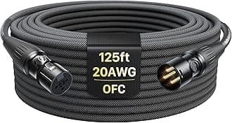 XLR Cables 125ft 1 Pack, Professional Gold-Plated Rean Connectors from Neutrik, Kevlar-Reinforced Nylon Braided Microphone Cable, Mic Cable, Durable Shielded and Balanced XLR Male to Female Cord