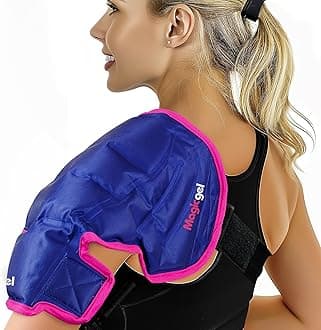Ice Pack | Reusable, Flexible & Long Lasting for Rotator Cuff Injuries, Bursitis and Swelling | Hot or Cold Therapy Compression Wrap for Left or Right Shoulder