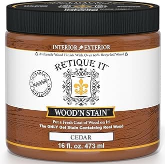 Retique It Wood'n Stain - Liquid Wood Gel Stain Interior/Exterior (16 oz (Pint), 60 Cedar)