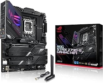 ASUS ROG Strix Z790-E Gaming WiFi 6E LGA 1700(Intel 14th,13th&12th Gen) ATX gaming motherboard(PCIe 5.0, DDR5,18+1 power stages,2.5 Gb LAN,Thunderbolt 4,5xM.2, 1xPCIe 5.0 M.2,Front panel USB 3.2 port)