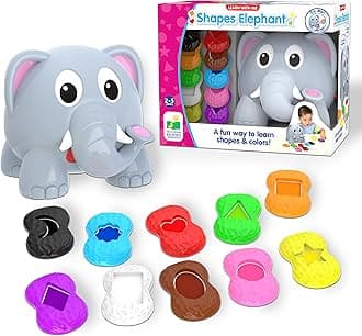 The Learning Journey Learn with Me - Shapes Elephant - Color & Shapes Teaching Toddler Toys & Gifts for Boys & Girls Ages 2 Years and Up - Preschool Learning Toy, Multi