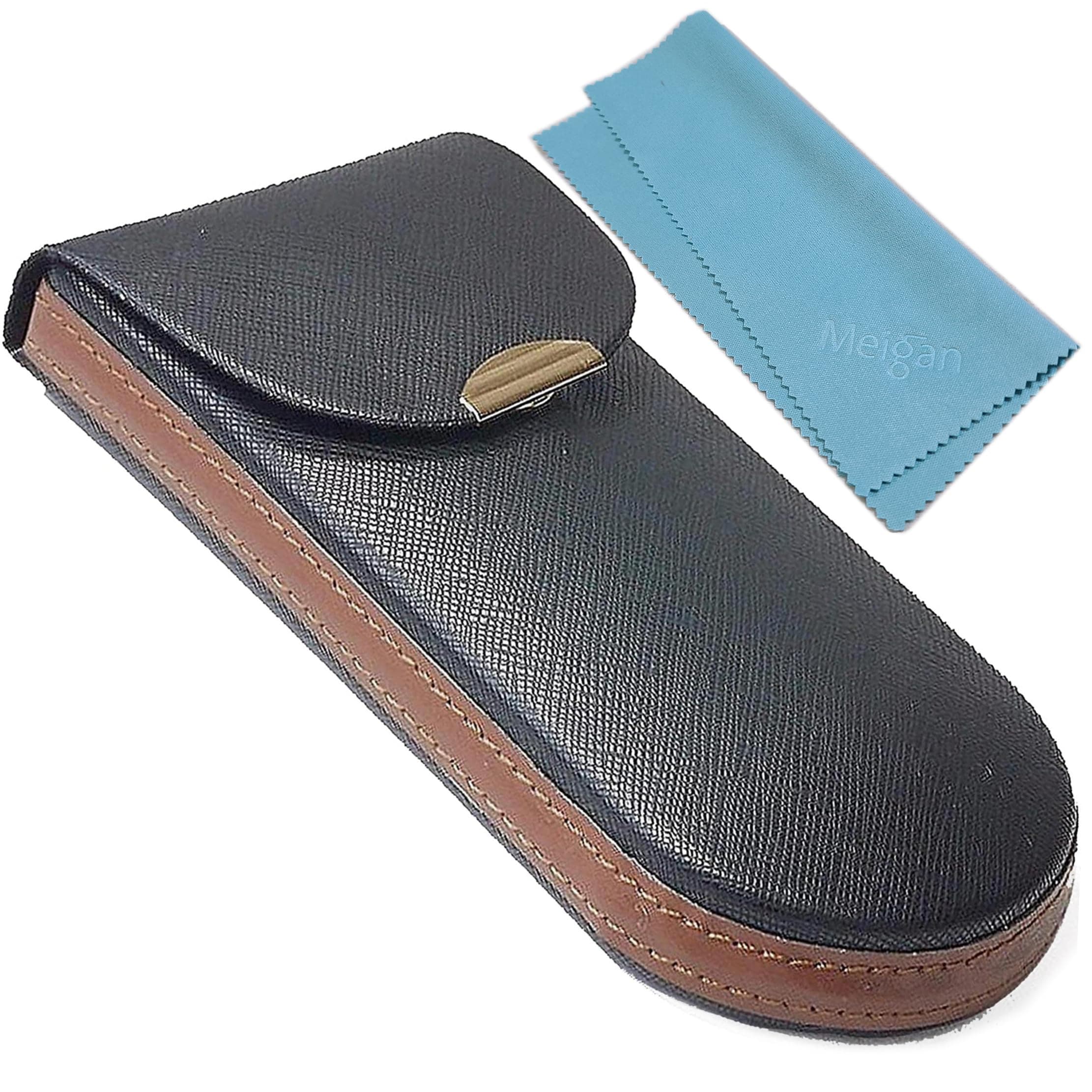 Slim, Light, semi- Hard, Eye Glasses Case (Black)