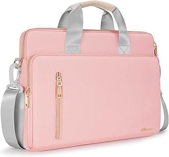 KIZUNA Laptop Bag Case 13.3 Inch Computer Shoulder Messenger Sleeve Briefcase For MacBook Air M2 13" 2022/13" MacBook Air 2017/14" Lenovo ThinkPad X1 Carbon/Yoga C740 C930/IdeaPad C340/Huawei,Pink