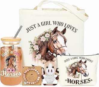 JMTMBR Horse Gifts for Women, Horse Stuff, Graduation Gifts for Horses Lovers, Horses Themed Gift Set for Birthday, Equestrian Girls, Cowgirl Gift Decoration Supplies Stuff