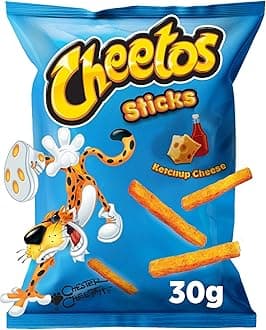 Cheetos Sticks Ketchup Cheese 30g x Pack of 14, Corn Snack