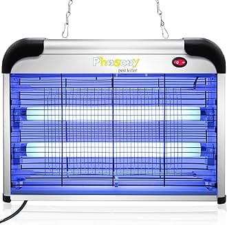 Electric Bug Zapper, 2800V High Grid Indoor Mosquito Killer with 20W Lamps, Plug-in Hanging Insect Trap for Mosquitoes, Moths, Gnats, Flies and Flying Insects Indoor Use