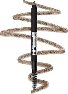 Maybelline TattooStudio Waterproof Eyebrow Pencil, Sharpenable, Longwear, Long Lasting Eyebrow Pencil, Defined Brow Pigment Brow Pencil, Up to 36HR, Spoolie Eyebrow Brush, Blonde, 0.7 g